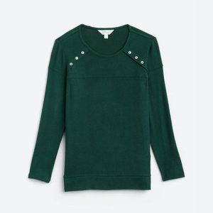 MARKET & SPRUCE Gloria Button Detail Brushed Knit Top